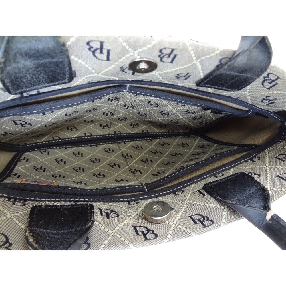 Dooney & Bourke Signature Jacquard Tassel Monogram Canvas‎ Leather Trim Tote Bag - Picture 8 of 8